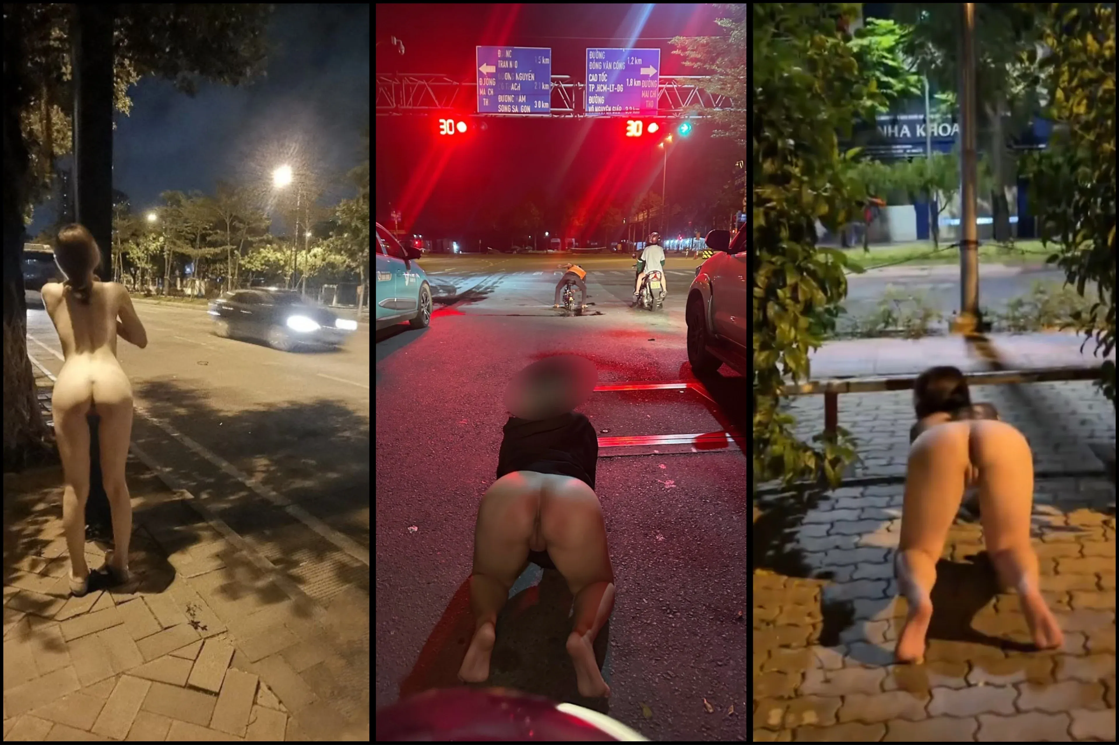 Ảnh thumbnail video [Hot] Múi mít siêu dâm public cực bạo trần truồng giữa lòng SG đông xe qua lại